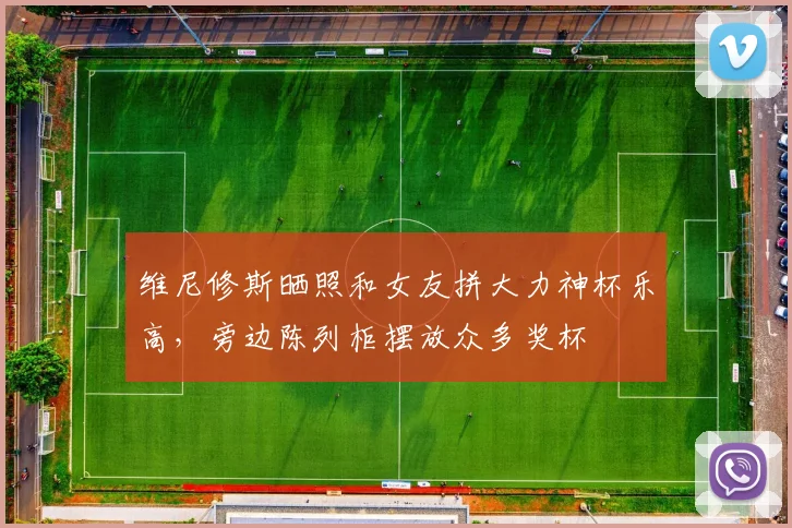 维尼修斯晒照和女友拼大力神杯乐高，旁边陈列柜摆放众多奖杯